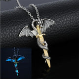 Luminous Jewelry Dragon Sword Necklace Game Of Throne