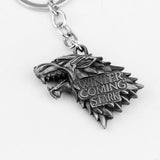 Game of Throne Keychain Stark Wolf Head