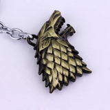 Game of Throne Keychain Stark Wolf Head