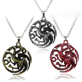 Game Of Thrones Necklaces Targaryen Dragon Metal Pendant