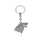 Game of Throne Keychain Stark Wolf Head