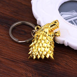 Game of Throne Keychain Stark Wolf Head