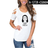 Game of Thrones Not Today T shirt Women Off Shoulder Summer Top